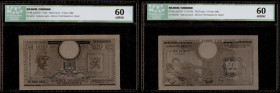 Belgium, Banque Nationale de Belgique, Photograph Archive Face and Back 500 Francs / 100 Belgas (01.02.1943). Pick Unlisted. ICG 60
Design similar to ...