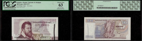 Belgium, Banque Nationale de Belgique, Printing Error 100 Francs 09.05.1972. Pick 134b. PCGS 63, Pen Cancelled, Shifted Face Print.