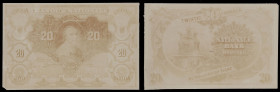 Belgium, Banque Nationale de Bruxelles, Photograph Archive Face and Back 20 Francs ND (11 and 21.12.1912). Pick Unlisted. About Uncirculated, restored...