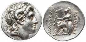 Greek Coins
KINGS of THRACE, Macedonian. Lysimachos. 305-281 BC. AR Tetradrachm Pergamon mint. Struck 287/6-circa 282 BC. Diademed head of the deified...