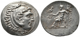 Greek Coins
Pamphylia, Aspendos AR Tetradrachm. In the name and types of Alexander III of Macedon. Dated CY 17 = circa 196/5 BC. Head of Herakles to r...