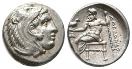 Greek Coins
MACEDONIAN KINGDOM. Alexander III the Great (336-323 BC). AR tetradrachm , brushed. Posthumous issue of Amphipolis, under Cassander, 307-2...