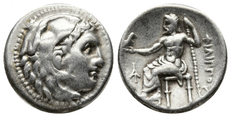 Greek Coins
Macedonian Kingdom. Philip III Arrhidaios. 323-317 B.C. AR drachm )....