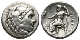 Greek Coins
Macedonian Kingdom. Philip III Arrhidaios. 323-317 B.C. AR drachm ). Magnesia ad Maendrum Mint, struck 323-319 B.C. Head of Alexander as y...