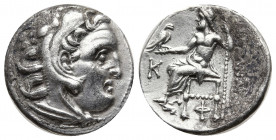 Greek Coins
KINGS OF MACEDON. Alexander III 'the Great' (336-323 BC). Drachm. Kolophon.
Obv: Head of Herakles right, wearing lion skin. Rev: AΛΕΞΑΝΔΡΟ...