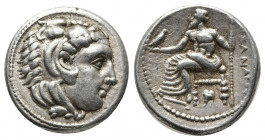 Greek Coins
Kingdom of Macedon, Alexander III 'the Great' AR Drachm. Posthumous issue, struck under Menander. Sardes, 324/3 BC. Head of Herakles to ri...