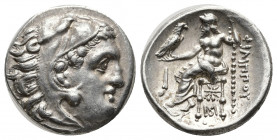 Greek Coins
Kingdom of Macedon,Philip lll Arrhideus AR Drachm. Kolophon, circa 319-310 BC. Head of Herakles to right, wearing lion's skin headdress /...