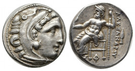 Greek Coins
KINGS OF MACEDON. Alexander III ‘the Great’, 336-323 BC. Drachm , Kolophon, struck under Philip III, circa 322-317. Head of Herakles to ri...