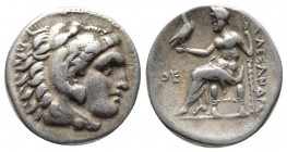 Greek Coins
MACEDONIAN KINGDOM. Alexander III the Great (336-323 BC). AR drachm . uncertain mint in western Asia Minor, ca. 323-280 BC. Head of Heracl...