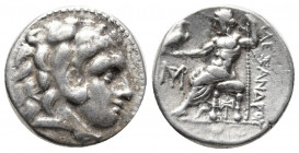 Greek Coins
Kingdom of Macedon, Demetrios I Poliorketes AR Drachm. In the name and types of Alexander III. Miletos, circa 300-295 BC. Head of Herakles...