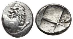 Greek Coins
Thracian Chersonesos, 'Kardia' AR Hemidrachm. Circa 357-320 BC. Forepart of lion to right, head reverted / Quadripartite incuse square wit...
