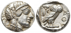Greek Coins
ATTICA, Athens. Circa 454-404 BC. . AR Tetradrachm Helmeted head of Athena right, with frontal eye / Owl standing right, head facing, clos...
