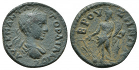 Roman Provincial
PHRYGIA. Bruzus. Gordian III, 238-244. Assarion . ΑΥΤ Κ Μ ΑΝΤΩ ΓΟΡΔΙΑΝΟϹ Laureate, draped and cuirassed bust of Gordian III to right,...