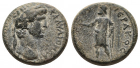 Roman Provincial
PHRYGIA. Aezanis. Claudius, 41-54. Assarion Ae struck under the magistrate Claudius Hierax. KΛAYΔION KAICAPA AIZANITAI Laureate head ...