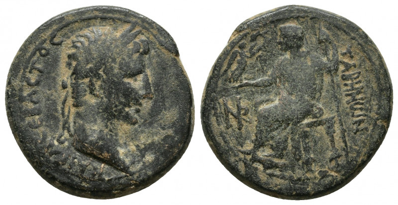 Roman Provincial
CARIA, Tabae. Augustus. 27 BC-AD 14. Laureate head right / Augu...