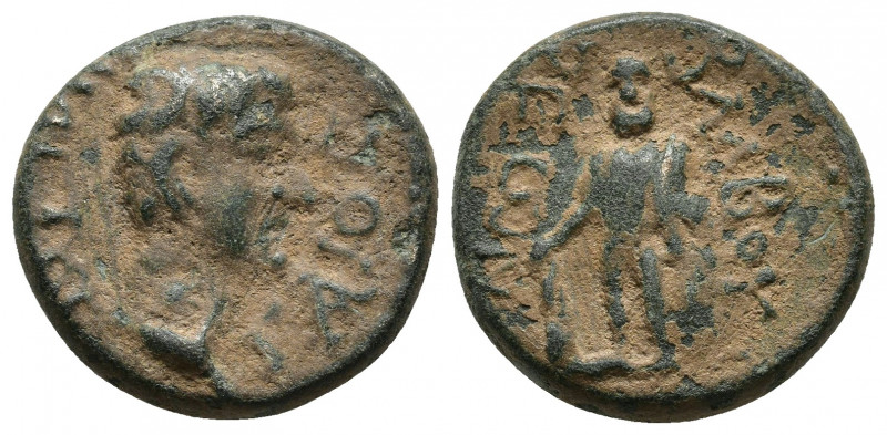 Roman Provincial
Gaius (Caligula, 37-41). Lycia, Balbura. Æ . Bare head r. R/ He...