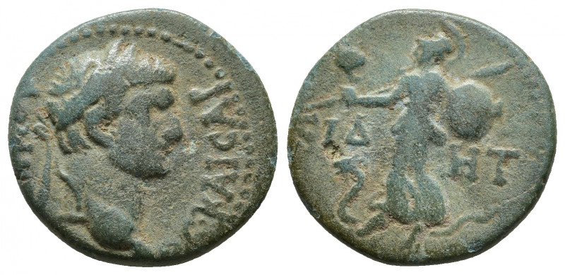 Roman Provincial
PAMPHYLIA, Side. Tiberius. AD 14-37. Æ Laureate head right / At...