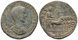 Roman Provincial
PISIDIA, Antiochia. Gordian III. AD 238-244. Æ Laureate, draped, and cuirassed bust right / Gordian, holding eagle-tipped scepter, dr...