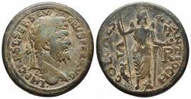 Roman Provincial
Pisidia. Antioch. Septimius Severus AD 193-211. IMP CAES S-EPTIMI?, laureate, draped and cuirassed bust to right / ANTIOC[...]H MESIC...