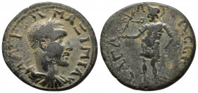 ROMAN PROVINCIAL
PISIDIA, Sagalassus Maximus 235/6-238 bare head of Maximus, r. laureate, draped and cuirassed bust right ΜΑΞΙΜΟϹ ΚΑ CAΓAΛACCEΩN.Lacae...