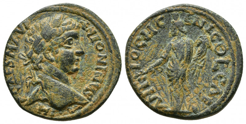 Roman Provincial
Pisidia, Antiochia, Caracalla ca. 198-217 AD, AELaureate, drape...