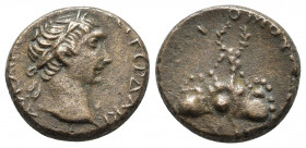 Roman Provincial
Cappadocia, Caesarea. Trajan. A.D. 98-117. AE Laureate head of Trajan right Rev: Mt. Argaeus, wreath above
Weight: 3.9 Diameter 15.1