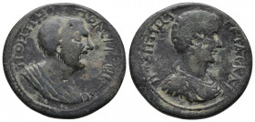 Roman Provincial
CILICIA, Pompeiopolis. Geta. AD 209-211. . Bare-headed, draped, and cuirassed bust of Geta right / Bare-headed and draped bust of Ara...