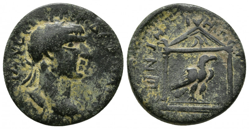 Roman Provincial
Cilicia, Philadelphia, Traianus 98--117 AD, AE Laureate head of...
