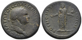 Roman Provincial
CYPRUS, Koinon of Cyprus. Vespasian. AD 69-79. . Dated RY 8 (AD 75/6). Laureate head right / Zeus Salaminios standing left, holding p...