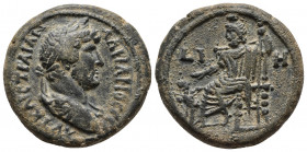 Roman Provincial
Hadrian BI of Alexandria, Egypt. Year 18 = AD 133-134. ΑVΤ ΚΑΙC ΤΡΑIANO ΑΔΡΙΑNOC СЄB, laureate, draped and cuirassed bust right / Ser...