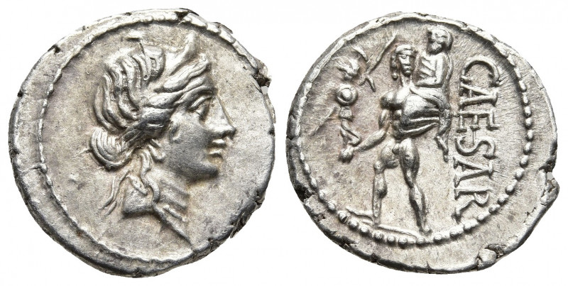 Roman Republic.
The Caesarians. Julius Caesar. Late 48-47 BC. AR Denarius . Mili...