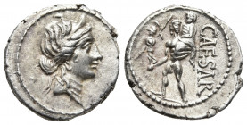 Roman Republic.
The Caesarians. Julius Caesar. Late 48-47 BC. AR Denarius . Military mint traveling with Caesar in North Africa. Diademed head of Venu...