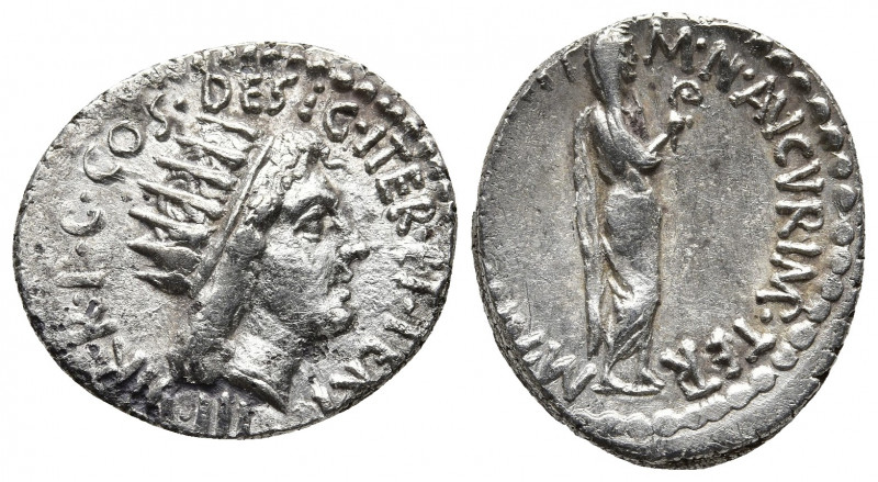 Roman Republic.
Marc Antony, as Imperator and Triumvir (43-30 BC). AR denarius M...