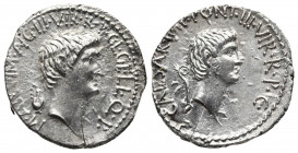 Roman Republic.
MARK ANTONY & OCTAVIAN. Denarius (41 BC). M. Barbatius Pollio, quaestor pro praetore. Ephesus. Obv: M ANT IMP AVG III VIR R P C M BAR...