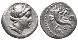 Roman Republic.
L. Sulla. Circa 81 BC. AR Denarius Uncertain mint. Diademed head of Venus right / Double cornucopia filled with fruit and flowers, bou...
