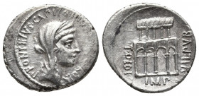 Roman Republic.
P. Fonteius P. f. Capito. Denarius 55, AR P·FONTEIVS·CAPITO·III·VIR CONCORDIA Diademed and draped head of Concordia r. Rev. T·DIDI· – ...