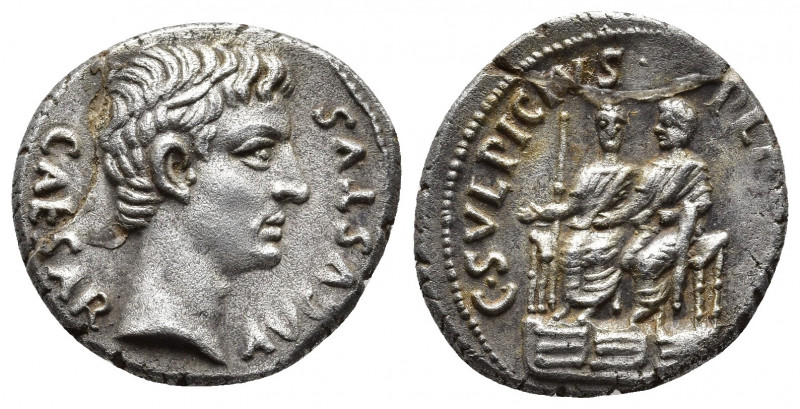 Roman Imperial
Augustus. 27 BC-AD 14. AR Denarius . Rome mint; C. Sulpicius Plat...