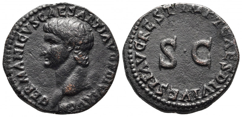 Roman Imperial
Germanicus AD 37-41. Rome As Æ GERMANICVS CAESAR TI AVGVST F DIVI...