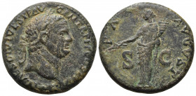 Roman Imperial
Vespasian. AD 69-79. Æ Sestertius . Rome mint. Struck AD 74. Laureate head right / Pax standing left, holding olive branch and cornucop...