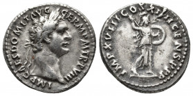 Roman Imperial
DOMITIAN (81-96). Denarius. Rome. Obv: IMP CAES DOMIT AVG GERM P M TR P V.Laureate head right.Rev: IMP XII COS XII CENS P P P. Minerva ...