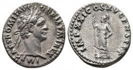Roman Imperial
Domitian (81-96 AD). AR Denarius. Rome IMP CAES DOMIT AVG GERM P M TR P X, Laureate head to right. Rev. IMP XXI COS XV CENS P P P, Mine...