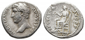 Roman Imperial
Hadrian, 117-138. Denarius Rome, late 121-123. IMP CAESAR TRAIAN HADRIANVS AVG Laureate head of Hadrian to left. Rev. P M TR P COS III ...
