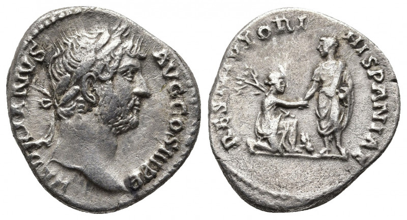Roman Imperial
Hadrian. AD 117-138. AR Denarius "Travel series" issue ("Province...