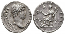 Roman Imperial
Hadrian (AD 117-138). AR denarius Rome, ca. AD 125-128. HADRIANVS-AVGVSTVS, laureate bust of Hadrian right, slight drapery on left shou...