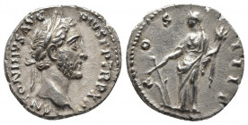 Roman Imperial
Antoninus Pius, 138-161. Denarius , Rome, 149-150. ANTONINVS AVG PIVS P P TR P XIII Laureate head of Antoninus Pius to right. Rev. COS ...