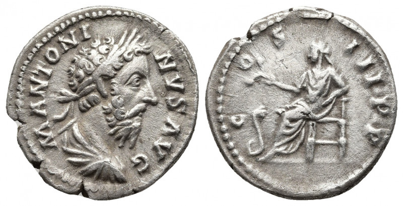 Roman Imperial
Marcus Aurelius AR Denarius. Rome, AD 177-178. M  ANTONINVS AVG,...