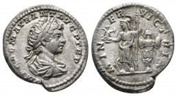 Roman Imperial
Septimius Severus (193-211) for Caracalla . AR Denarius (Rome) 198 AD. Bust, laureate, draped, right Rev: Minerva standing left, holdin...
