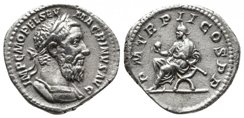 Roman Imperial
Macrinus, 217 – 218. Denarius 217, AR IMP C M OPEL SEV – MACRINVS...