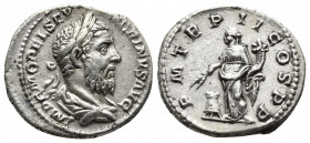 Roman Imperial
Macrinus, 217-218. Denarius Rome, March-June 218. IMP C M OPEL SEV MACRINVS AVG Laureate and draped bust of Macrinus with long beard to...