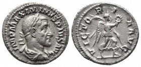 Roman Imperial
Maximinus I, 235-238. Denarius Rome, 236. IMP MAXIMINVS PIVS AVG Laureate, draped and cuirassed bust of Maximinus to right. Rev. VICTOR...